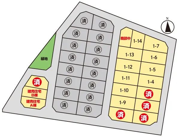 クレストタウン茅原／分譲地③